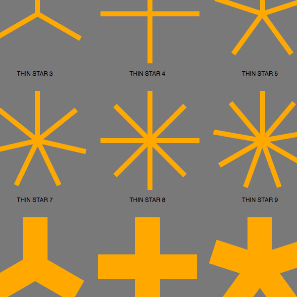 css stars into polygons